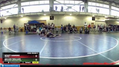 63 lbs Cons. Round 4 - Wyatt Hawkins, Indiana vs Brycen Wallace, Rochester Wrestling Club