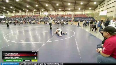 80 lbs Cons. Semi - Rider Sullivan, Grantsville Wrestling Club vs Tyler Rowser, Wasatch Wrestling Club