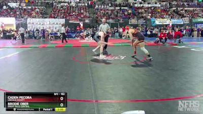 Quarterfinal - Caden Pecora, Lincoln County vs Brodie Ober, Great Falls Central