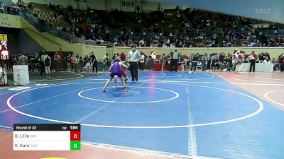 96 lbs Round Of 32 - Braden Lillie, Saint's Wrestling Club vs Kohlton Karn, Chickasha Wrestling