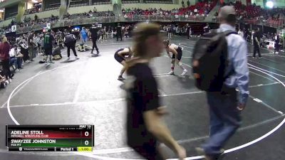 95 lbs Semifinal - Swayzee Johnston, Fox Fit vs Adeline Stoll, Mitchell Wrestling Club