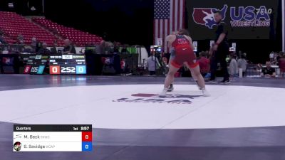 59 kg Quarters - Michaela Beck, Sunkist Kids Wrestling Club vs Sarah Savidge, Army (WCAP)