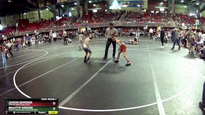 75 lbs Cons. Round 3 - Jaxson Edmonds, Trojan Wrestling Club vs Braxtyn Werger, Hawks Wrestling Club (Lincoln)