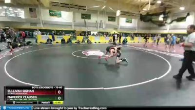 75-80 lbs Cons. Semi - Sullivan Sigman, Sturgis Highschool vs Maverick Clausen, Clark-Willow Lake Cyclones