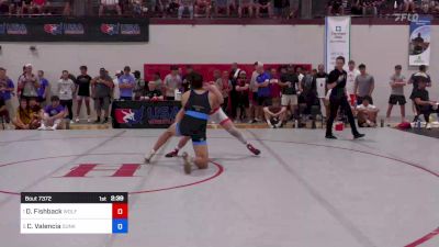 86 kg Semifinal - Dylan Fishback, Wolfpack Wrestling Club vs Cael Valencia, Sunkist Kids Wrestling Club