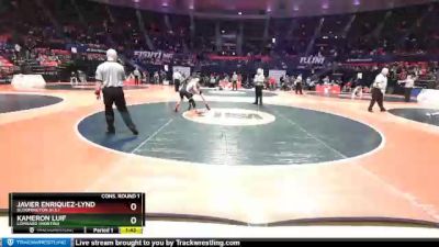 2A 120 lbs Cons. Round 1 - Javier Enriquez-Lynd, Bloomington (H.S.) vs Kameron Luif, Lombard (Montini)