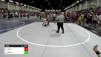 109 lbs Consi Of 8 #1 - Aj Lopez, Miners WC vs Zack Valdez, New Mexico Bad Boyz