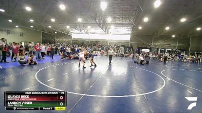 175 lbs Quarterfinal - Quayde Beck, Champions Wrestling Club vs Landon Visser, Team Prestige