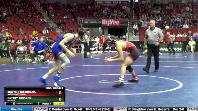 1A-126 lbs Cons. Round 4 - Jadyn Friedrichs, Akron-Westfield vs Brody Brisker, Wilton