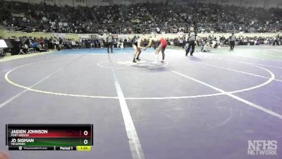 4A-144 lbs Quarterfinal - JD Sigman, Tecumseh vs Jaiden Johnson, Fort Gibson