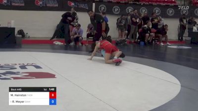 100 lbs Cons 8 #1 - Mya Hairston, Thoroughbred Wrestling Academy (TWA) vs Riley Meyer, Diamondville Wrestling Club