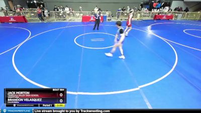 152 lbs Cons. Round 4 - Jack Morton, Temecula Valley High School Wrestling vs Brandon Velasquez, California