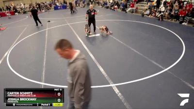 57-63 lbs Cons. Round 3 - Joshua Brockway, Minnesota vs Carter Schmitz, Monticello Wrestling Club