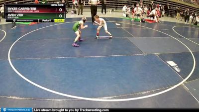 54 lbs Cons. Semi - Aven Viek, Gold Rush vs Ryker Carpenter, Zion Thunder Wrestling Club