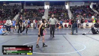 68 lbs Cons. Round 1 - Alijah Weimer, Frontenac Youth Wrestling Club vs Eli Hershberger, Team Lightning