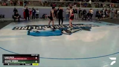 160 lbs X Bracket - Romen Weber, Valdez Youth Wrestling Club Inc. vs Liam Peck, Soldotna Whalers Wrestling Club