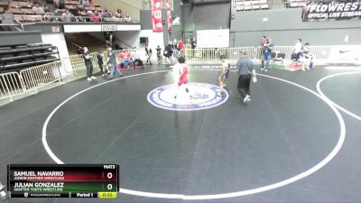 108 lbs Semifinal - Julian Gonzalez, Shafter Youth Wrestling vs Samuel Navarro, Junior Panther Wrestling