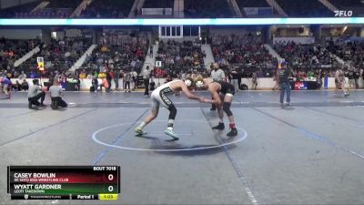 150 lbs Quarterfinal - Wyatt Gardner, Leoti Takedown vs Casey Bowlin, De Soto Kids Wrestling Club