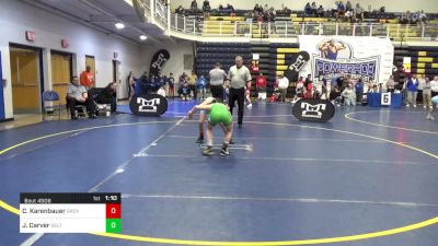 94 lbs Semifinal - Chase Karenbauer, Grove City vs Jeremy Carver, Delta