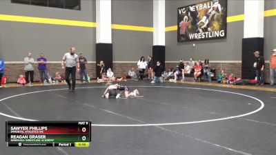 46 lbs Round 3 - Sawyer Phillips, Immortal Athletics WC vs Reagan Graser, Nebraska Wrestling Academy