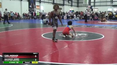 126 lbs Champ. Round 2 - Rayshun James, Raleigh Area Wrestling vs Carl Andrade, River City Wrestling