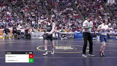 133 lbs Semifinal - Camden Baum, Bishop McDevitt vs Jack Kazalas, Quaker Valley