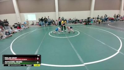 58-61 lbs Semifinal - Nolan Gray, North DeSoto Wrestling Academy vs Nathaniel Heard, High Ground Wrestling