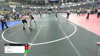 120 lbs Quarterfinal - Tate Fister, North Fork vs Logan Ruder, Victory Wrestling Club