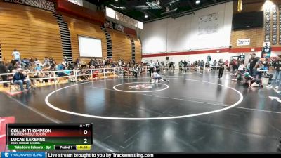 77 lbs Cons. Round 2 - Collin Thompson, Riverton Middle School vs Lucas Eakerns, Cody Middle School