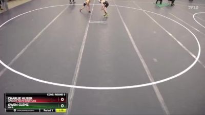 Cons. Round 3 - Owen Glenz, ANML vs Charlie Huber, Wayzata Youth Wrestling