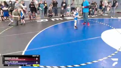 53 lbs Round 1 - Raylan Bolin, Cordova Pounders Wrestling Club vs Keiran Dolan, Chugach Eagles Wrestling Club