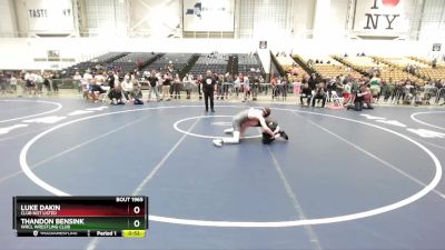 124 lbs Cons. Round 6 - Thandon Bensink, WRCL Wrestling Club vs Luke Dakin, Club Not Listed