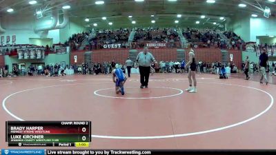 113 lbs Champ. Round 2 - Brady Harper, Midwest Xtreme Wrestling vs Luke Kirchner, Jennings County Wrestling Club