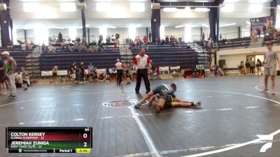 80 lbs Semis & 1st Wrestleback (8 Team) - Colton Kersey, Florida Scorpions vs Jeremiah Zuniga, West Coast Elite