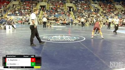 124 lbs Quarterfinal - Amaya Baptiste, Kenmare-Bowbells vs Adrian Steidler, Bismarck Legacy