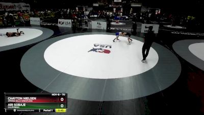 70 lbs Champ. Round 2 - Ari Sobaje, California vs Chayton Nielsen, Spring Hills Wrestling