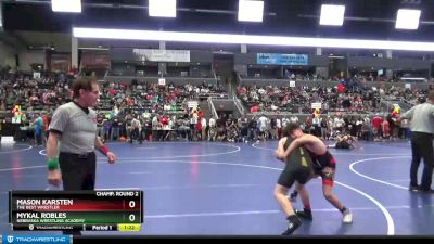 112 lbs Champ. Round 2 - Mykal Robles, Nebraska Wrestling Academy vs Mason Karsten, The Best Wrestler