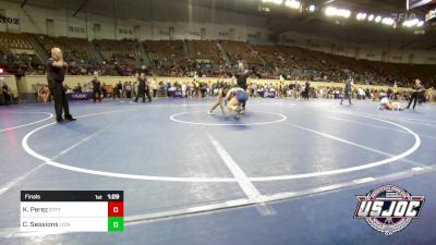 108 lbs Final - Kyrstan Perez, Standfast vs Coty Sessions, Lions Wrestling Academy