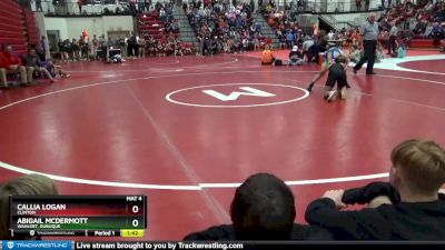 120 lbs Quarterfinal - Abigail McDermott, Wahlert, Dubuque vs Callia Logan, Clinton