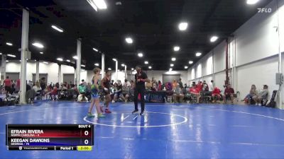 110 lbs Round 2 (4 Team) - Efrain Rivera, North Carolina vs Keegan Dawkins, Georgia