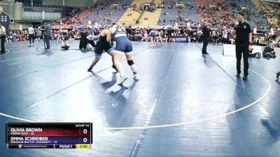 191 lbs Semis & 3rd Wb (16 Team) - Emma Schreiber, Missouri Baptist University vs Olivia Brown, Grand View