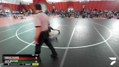 119 lbs Champ. Round 2 - Jack Brucker, Wisconsin vs Oakley Pluess, Rapids Wrestling Club