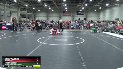 145 lbs Cons. Round 3 - Hank Kolich, SlyFox Wrestling Academy vs Kody Wartick, Wellington