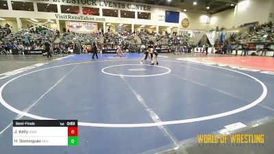 57 lbs Semifinal - Jessie Kelly, Savage House Wrestling Club vs Hilton Dominguez, Valley Vandals