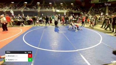 69 lbs Quarterfinal - Lukas Brennan, High Plains Thunder vs Kai Spears, Team Braves WC