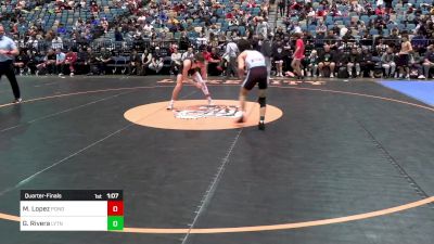 126 lbs Quarterfinal - Michael Lopez, Ponderosa vs Geronimo Rivera, Layton