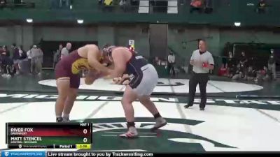 285 lbs Quarterfinal - Matt Stencel, Central Michigan vs River Fox, Davenport