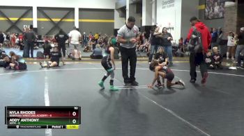 52 lbs Round 1 (4 Team) - Addy Anthony, SOTM vs Nyla Rhodes, Nebraska Wrestling Academy