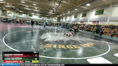 105 lbs Cons. Round 3 - Zachary Pederson, Colman vs Lyman Halverson, Sundance Wrestling Club