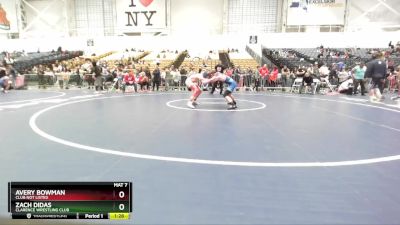 99 lbs 1st Place Match - Zach Didas, Clarence Wrestling Club vs Avery Bowman, Club Not Listed